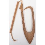 Tribal: A Papua New Guinea, Mortlock Island wooden shark fish hook