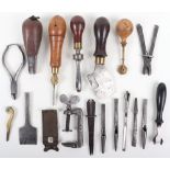 A selection of Victorian saddle maker tools