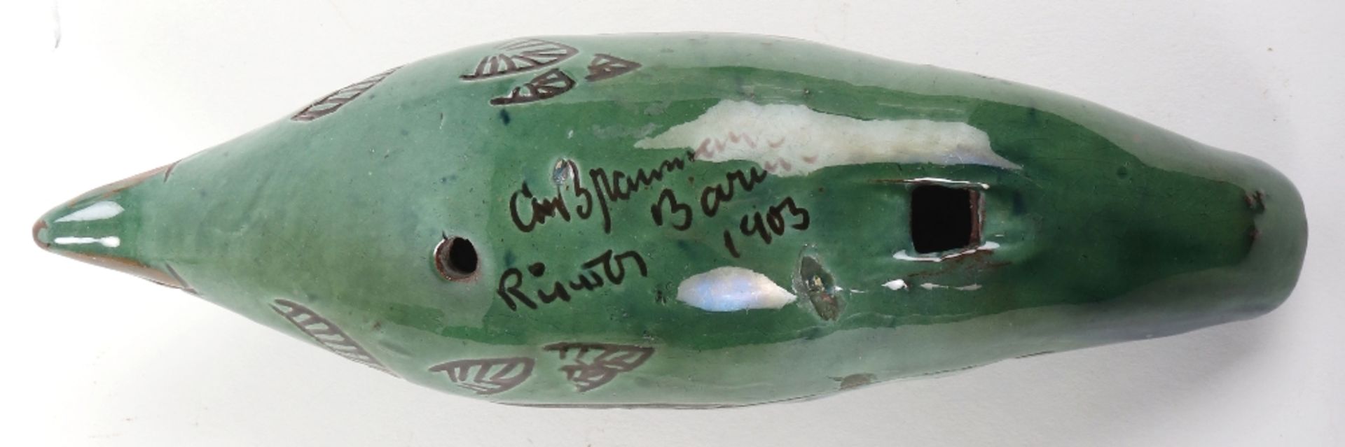 A rare C.H Branham pottery bird whistle - Image 6 of 10