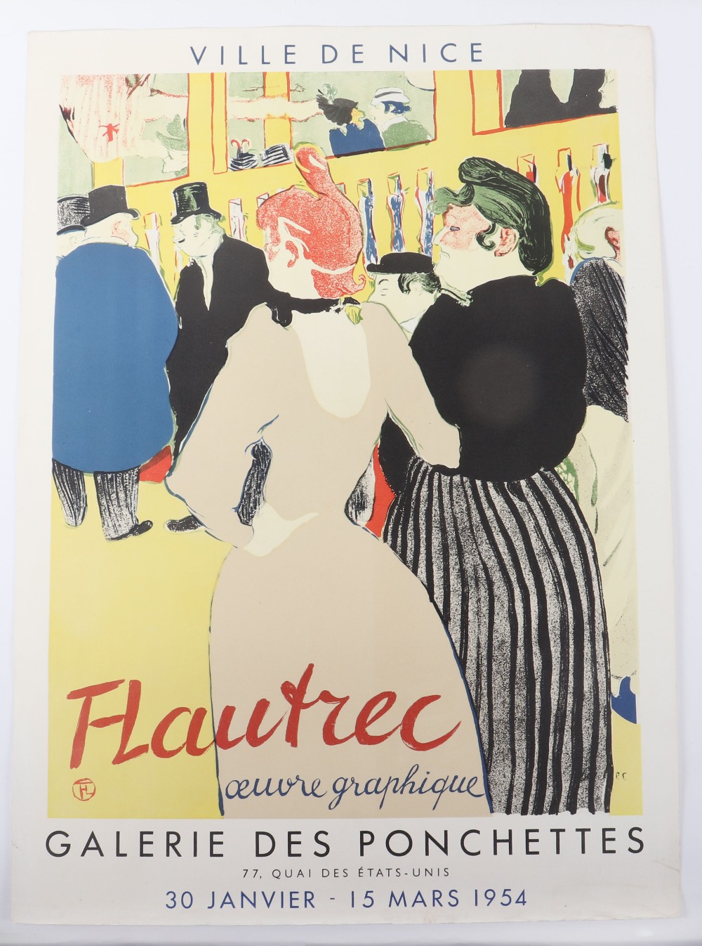 Henri de Toulouse-Lautrec “Ville de Nice” exhibition poster, 51cmWx71cmH - Bild 5 aus 5