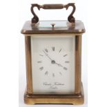 A 20th century brass carriage clock, signed Charles Frodsham London