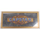 A Wills Cigarette painted glass sign ‘Capstan’