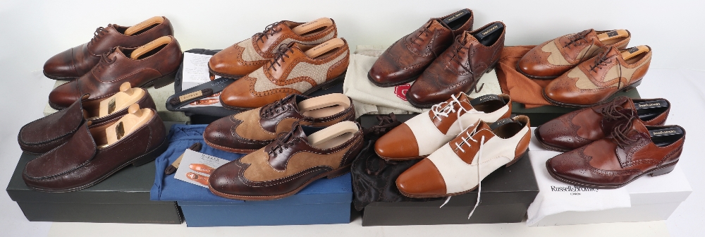 Eight pairs of boxed men’s shoes