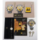 Four Vintage AA Car Badges