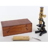 A brass and metal microscope