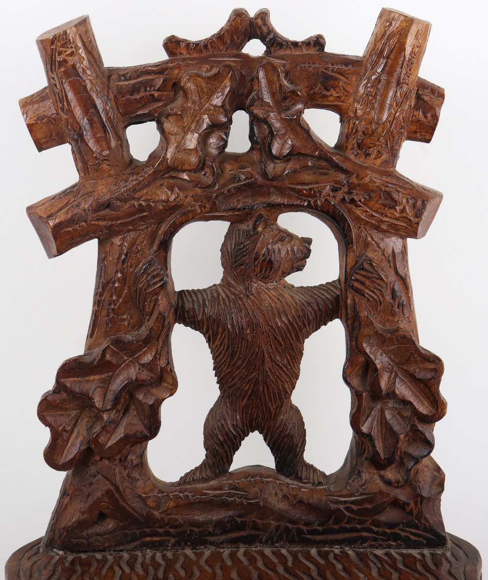 A Black Forest carved child’s chair - Image 2 of 11