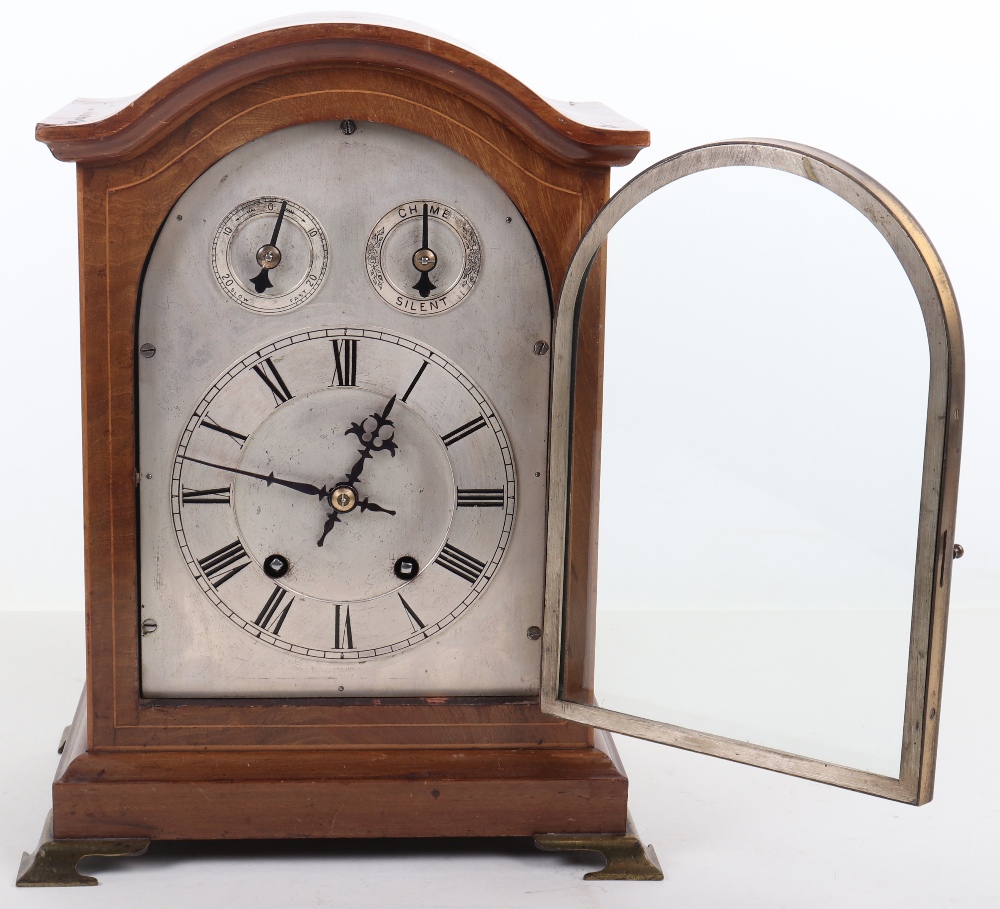 A 19th century mantle clock, silvered dial - Image 9 of 9