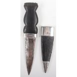 A silver mounted sgian dubh