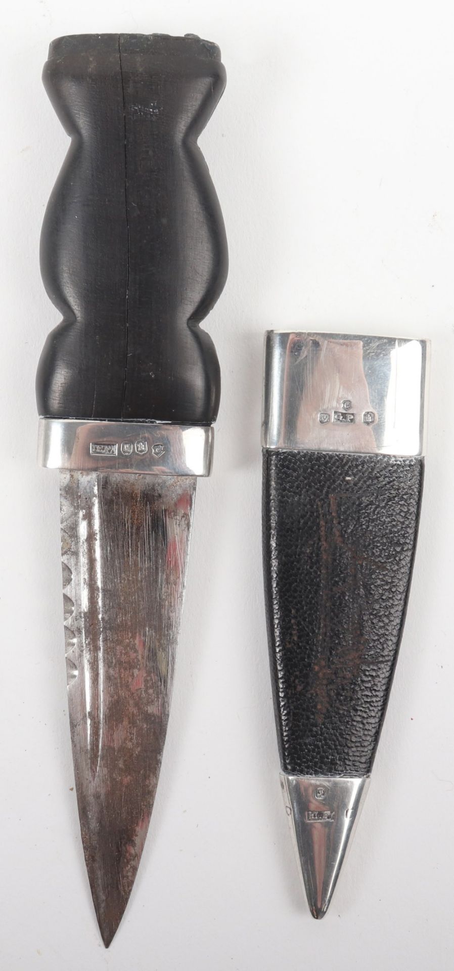 A silver mounted sgian dubh