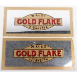 Two Wills Cigarette painted glass sign ‘Cold flake’