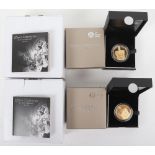 Two Royal Mint, Queen’s Coronation 60th Anniversary £5 gold plated silver proof coin