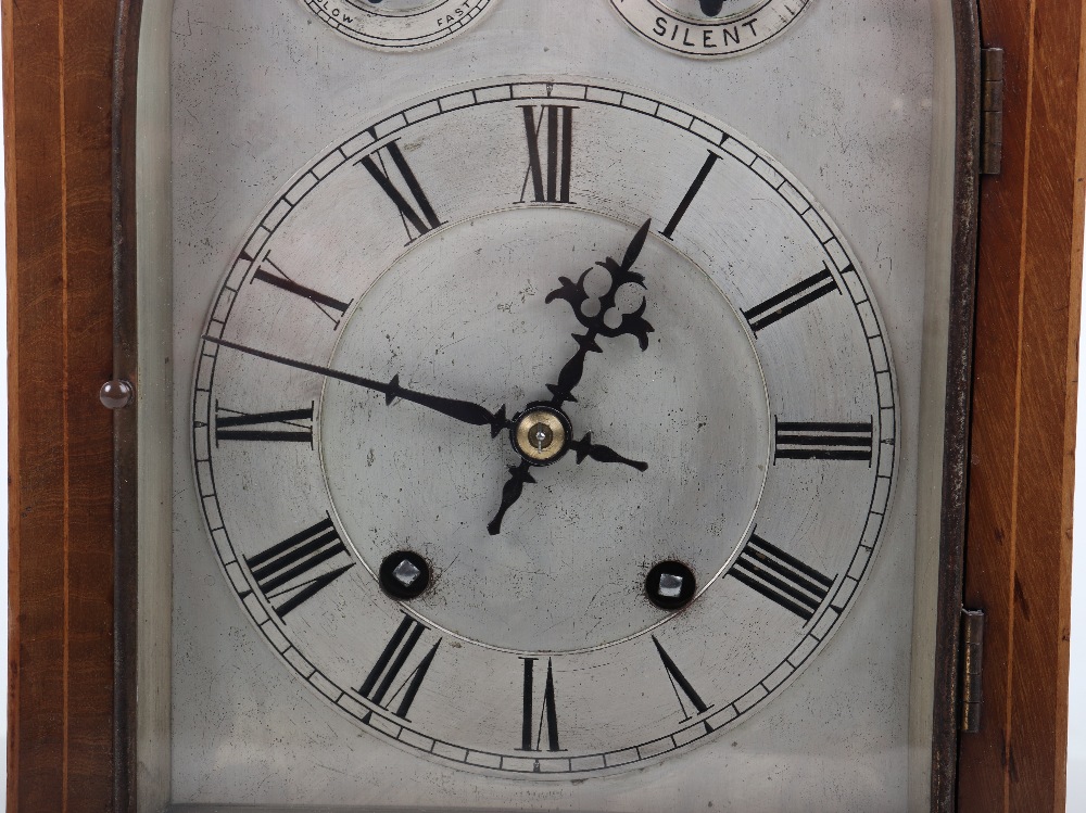 A 19th century mantle clock, silvered dial - Image 3 of 9