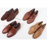 Four pairs of men’s shoes,