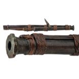 A rare small size hand-cannon lantaka with a handle