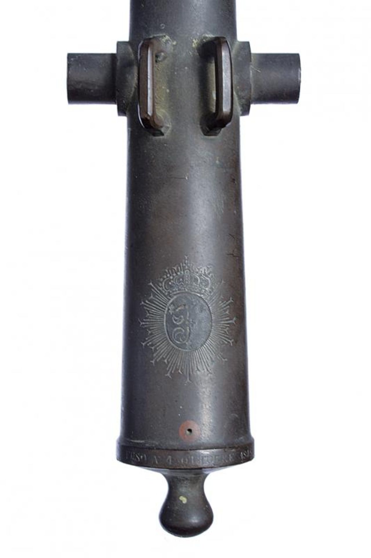 A cannon model with royal emblem - Bild 2 aus 5
