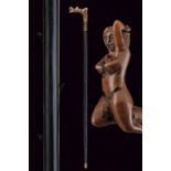 A rare cane with blades (La Redoutable) with erotic decoration