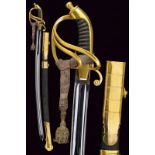 An 1855 model Navy officer's sword