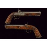 A pair of percussion pistols by Georges Alep