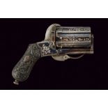 A rare pin fire pepperbox revolver