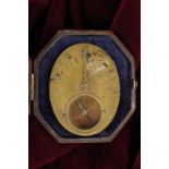 A pocket sundial with compass by Louis Verdier