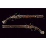 A pair of flintlock pistols