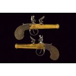 A pair of navy flintlock pocket pistols