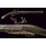 A silver mounted flintlock pistol