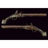 A pair of flintlock pistols