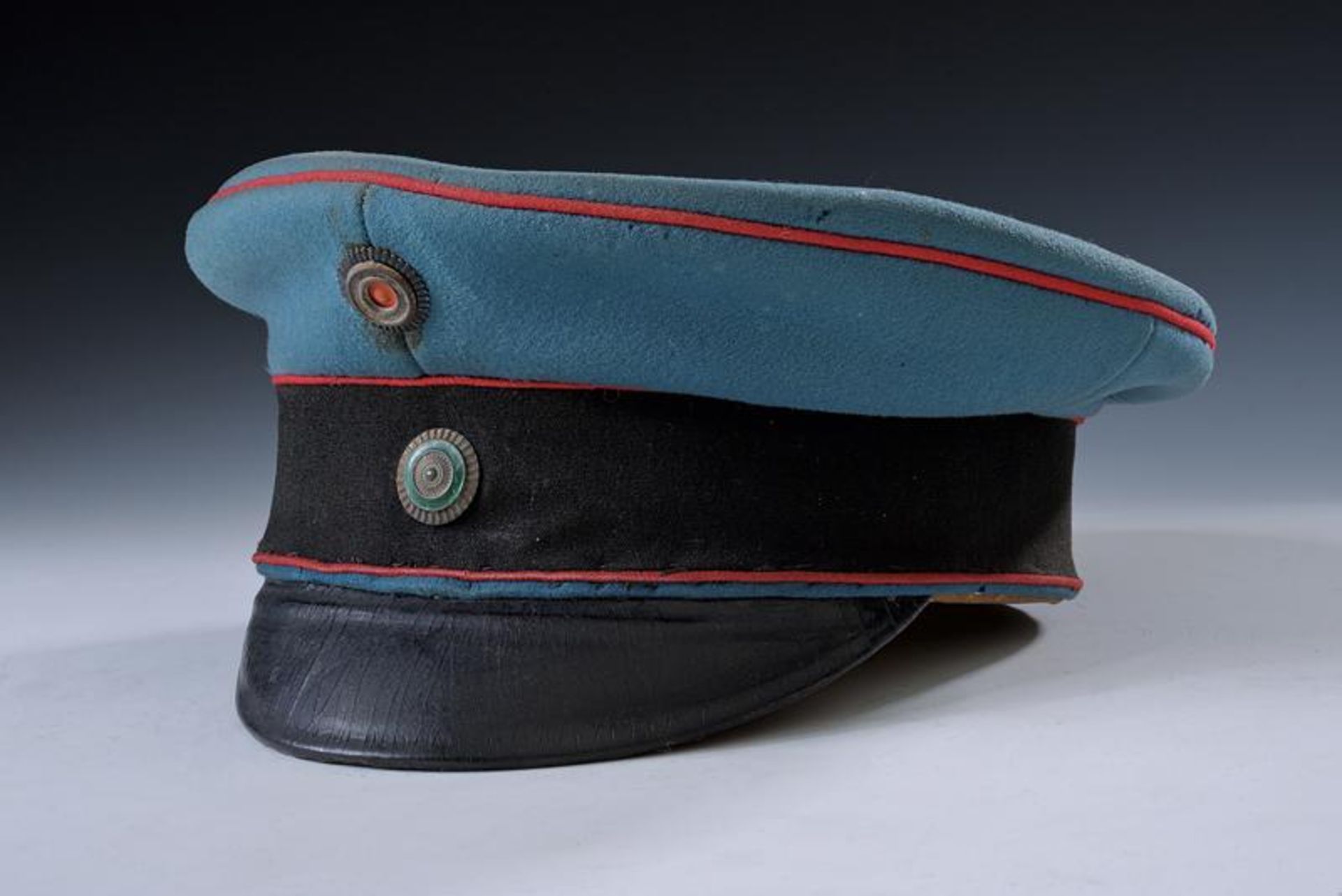 An officer's visor cap