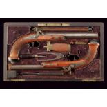 A fine pair of Lepage pistols with case and inscription of the Royal Prince - contest prize