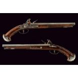 A beautiful pair of flintlock pistols