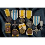 A lot of ten medals and crosses