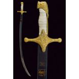 A high ranking officer or court member's sabre