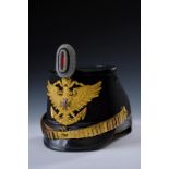 An 1883 model reserve officer's shako of the Sea Battalions (Marine-Infanterie)