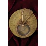 A pocket sundial with compass by Pigeon