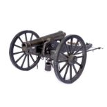 A cannon model with carriage