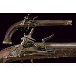 A silver mounted officer's miquelet flintlock pistol