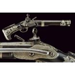 A very rare silver mounted flintlock pistol for the Spanish colonies