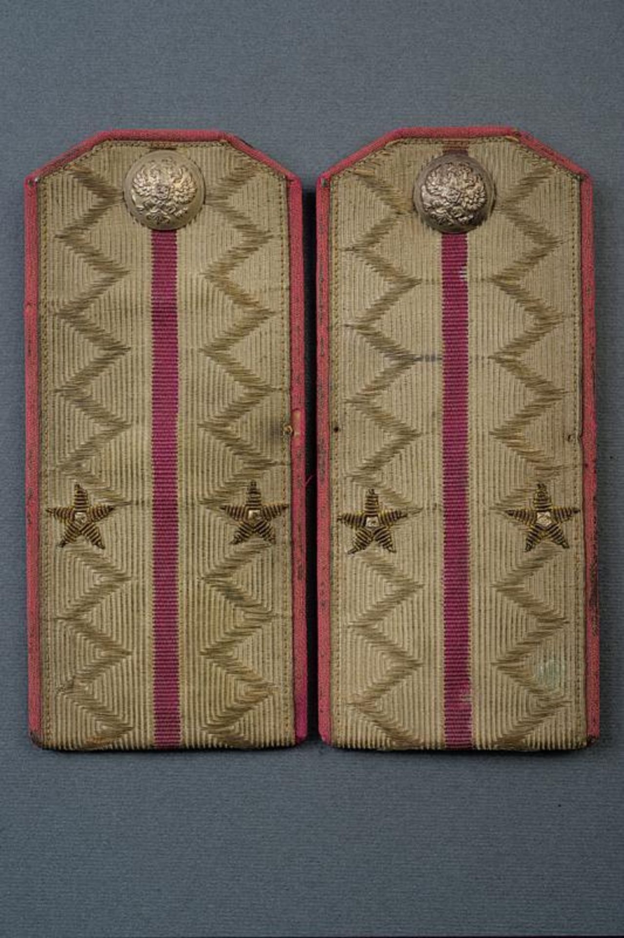 A pair of officer's shoulder boards of the Grodno Hussars