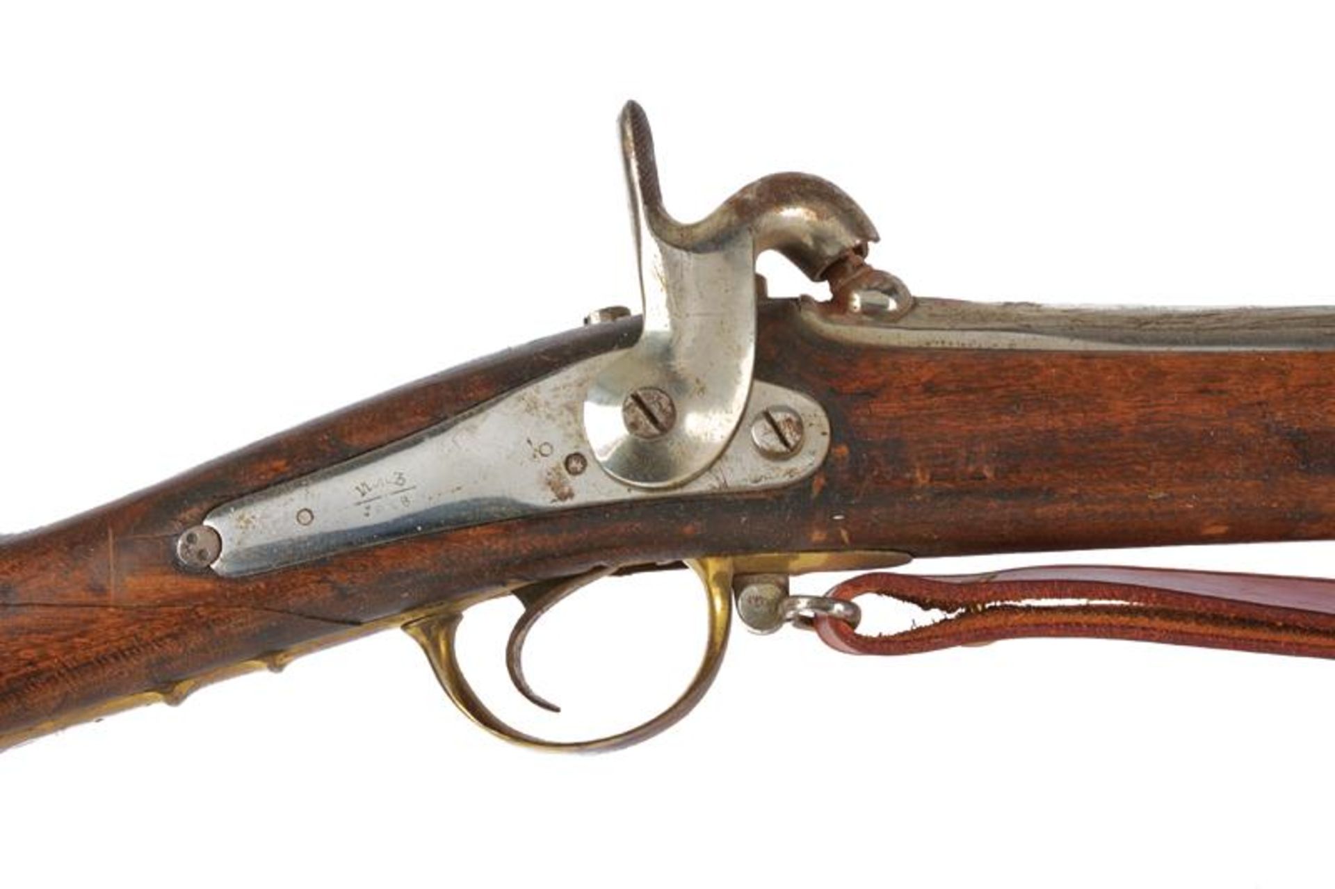 A 1845 model percussion musket with socket bayonet - Bild 2 aus 6