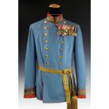 An officer's jacket with orders and medals