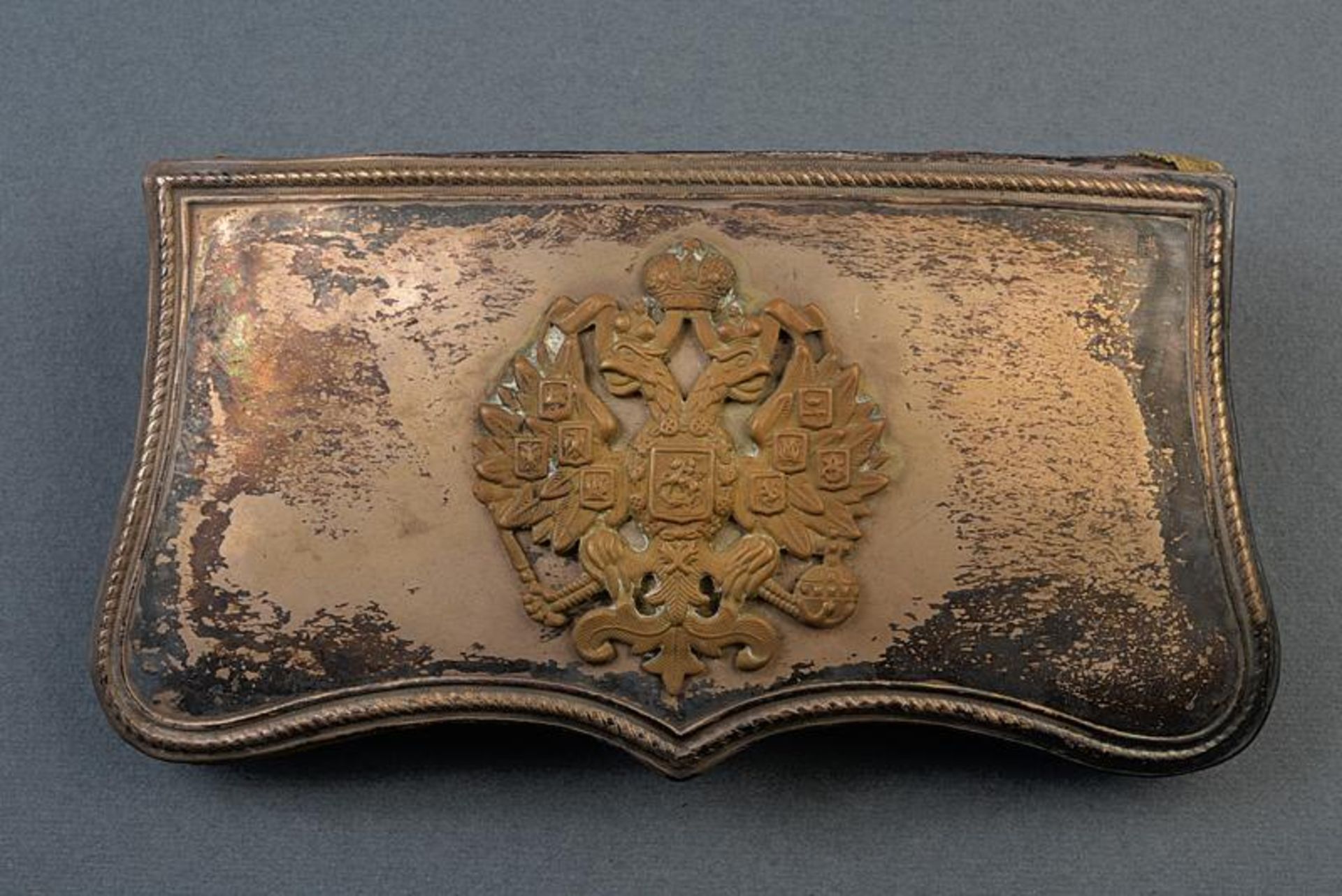A cavalry officer's cartridge box