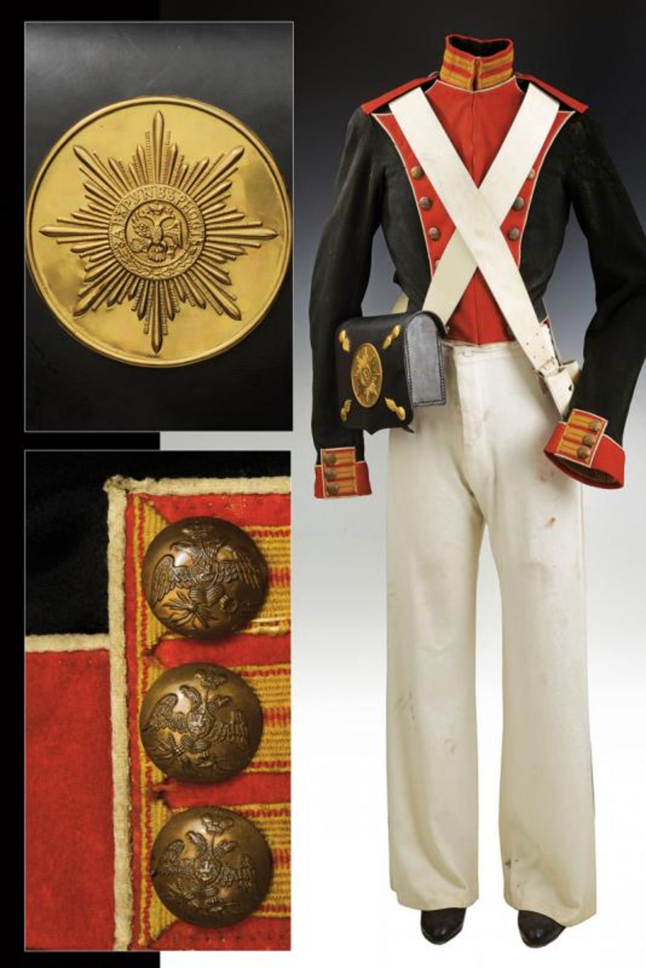 A trooper's uniform of the Preobrazhensky Guard Regiment