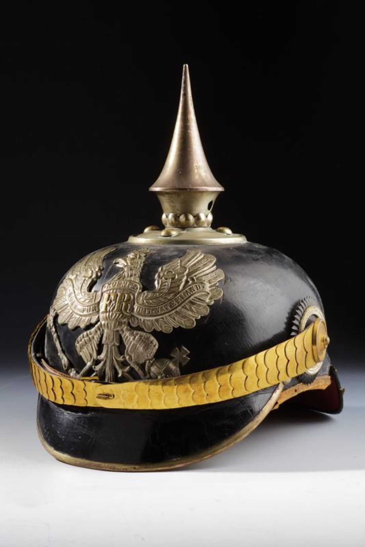 A pioneer officer's helmet