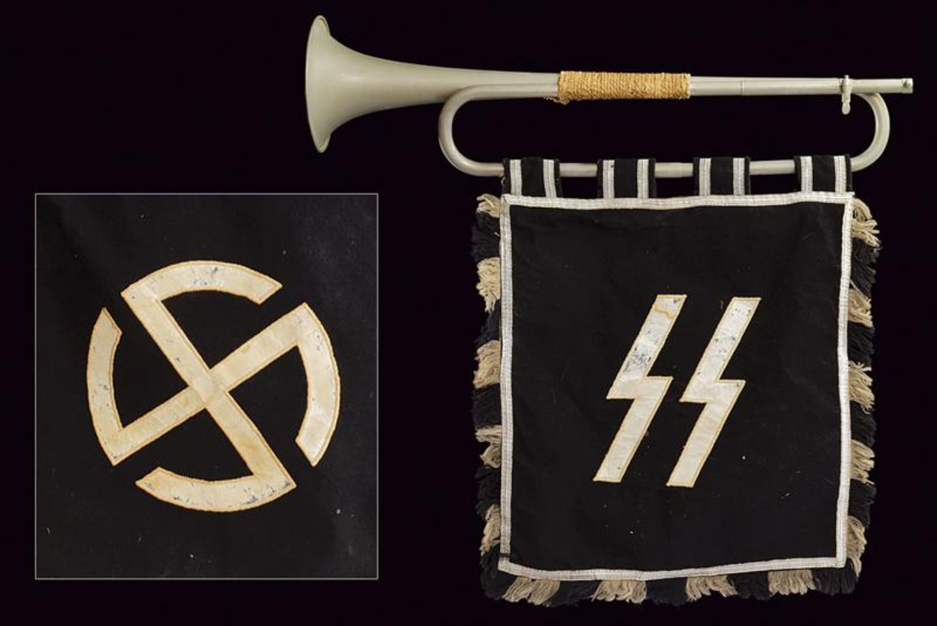 A Trumpet with Norwegian SS banner