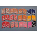 A lot of eleven pairs of collar tabs and two single ones of various air force sections