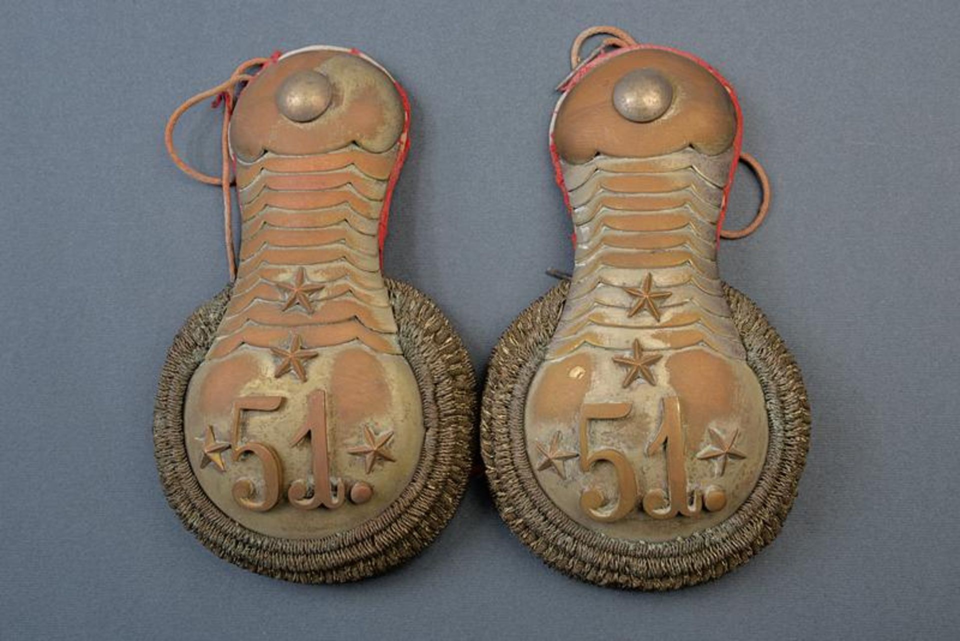 A pair of epaulets for a Staff captain of the 51st Chernygovsky Dragoon Regiment