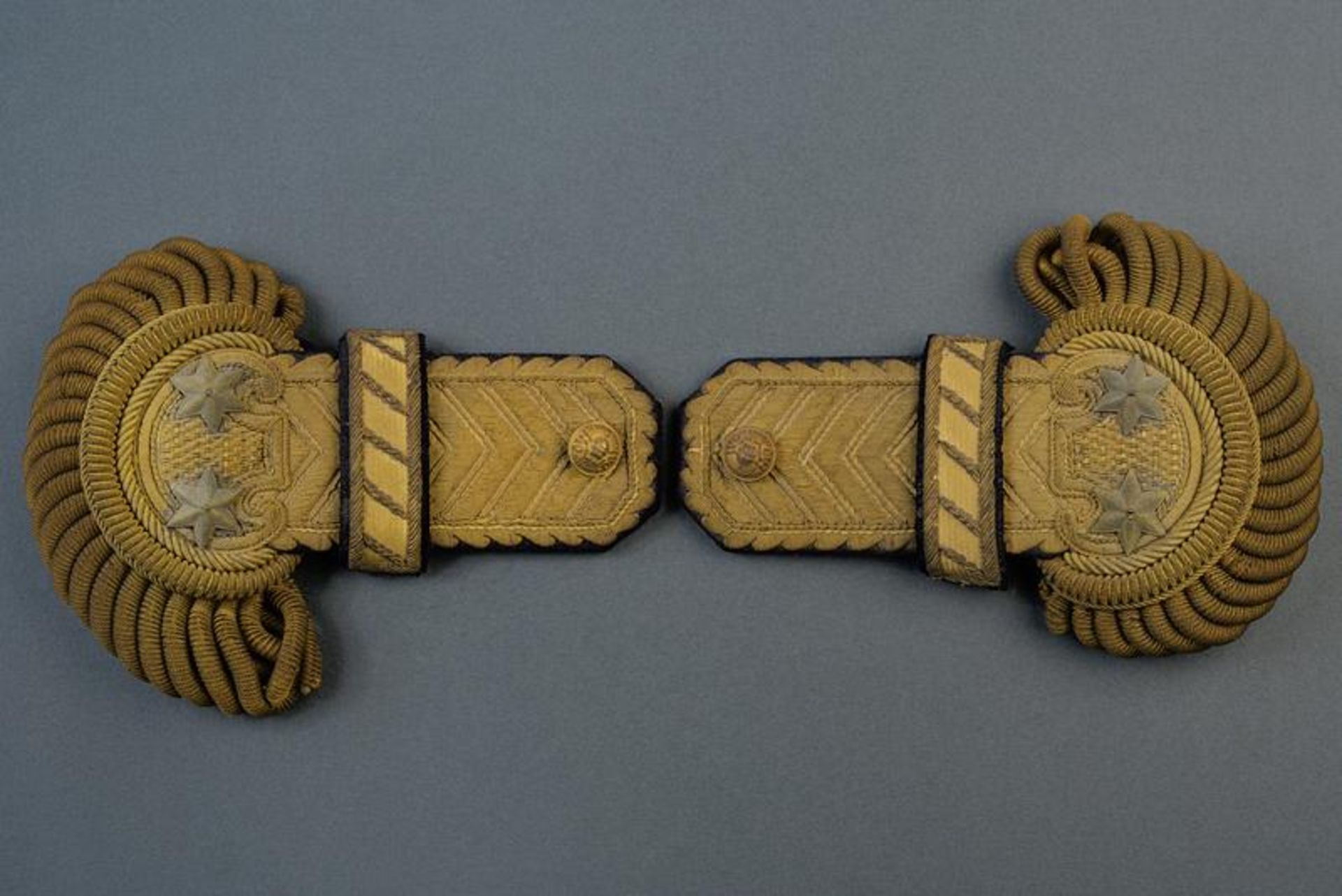 A rare pair of epaulets of the Commander of the Nobile Guard