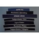 A lot of seven air force cuff titles (replica)