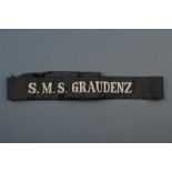 A navy cap ribbon S.M.S. Graudenz